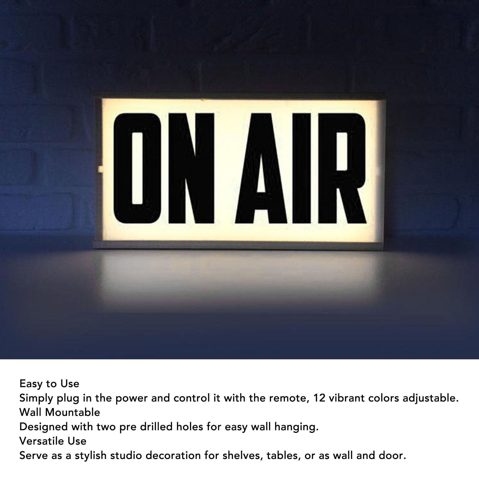 On Air Studio Light Schild für Twitch für Tiktok für YouTube, USB Powered Neon Light Schild Aufnahmeschild Studio Warnschild für Studio, Schlafzimmer, Game Room Decor