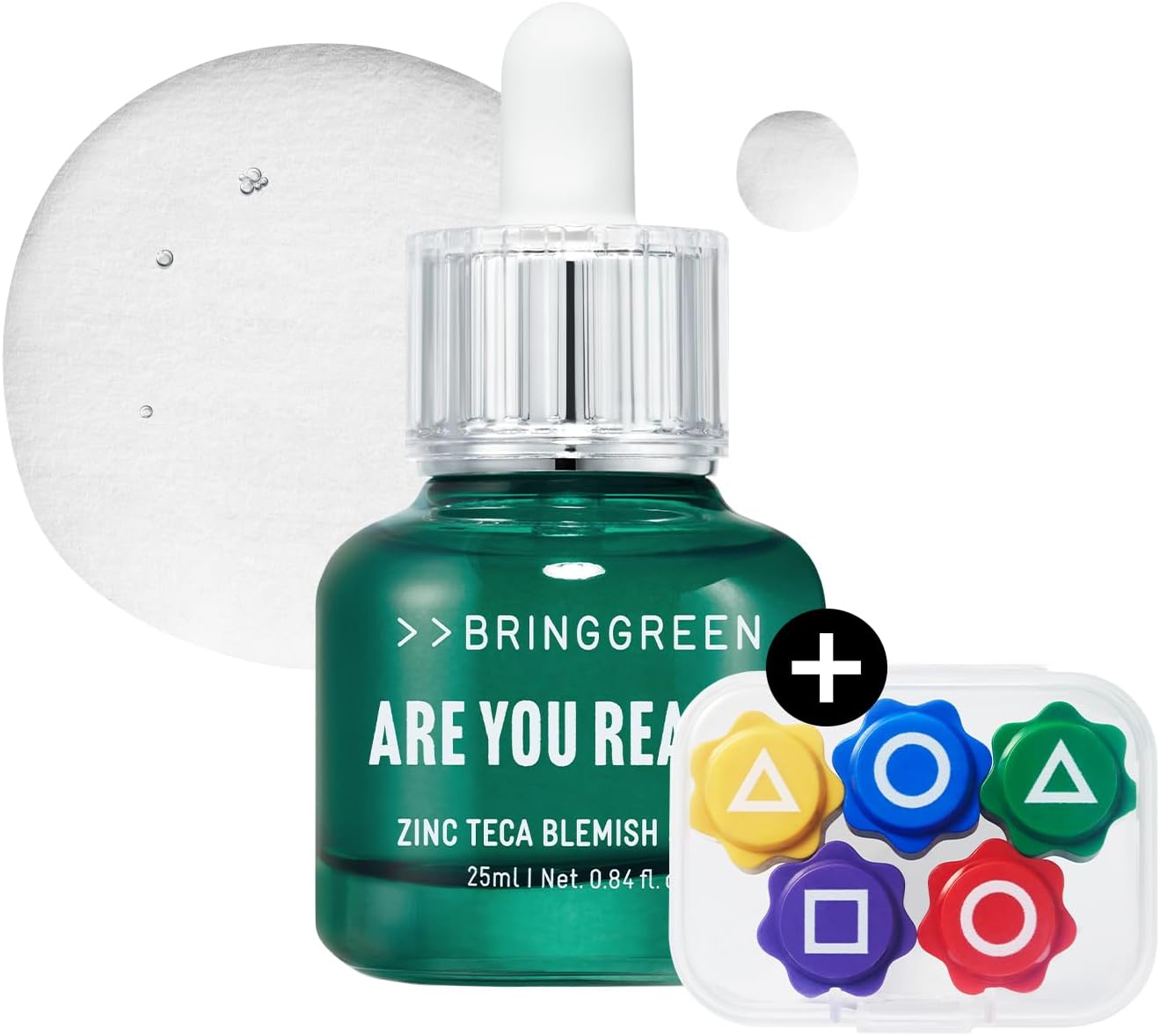 X NETFLIX SQUID GAME Edition Zinc Teca Serum 25mL | Calming Serum for Skin Soothing & Oil Control | Includes Free Gonggi Tossing Game as Seen in Squid Game