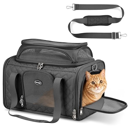 CarryTip Airline Approved Cat Carrier Black 17x11x9.5 in
