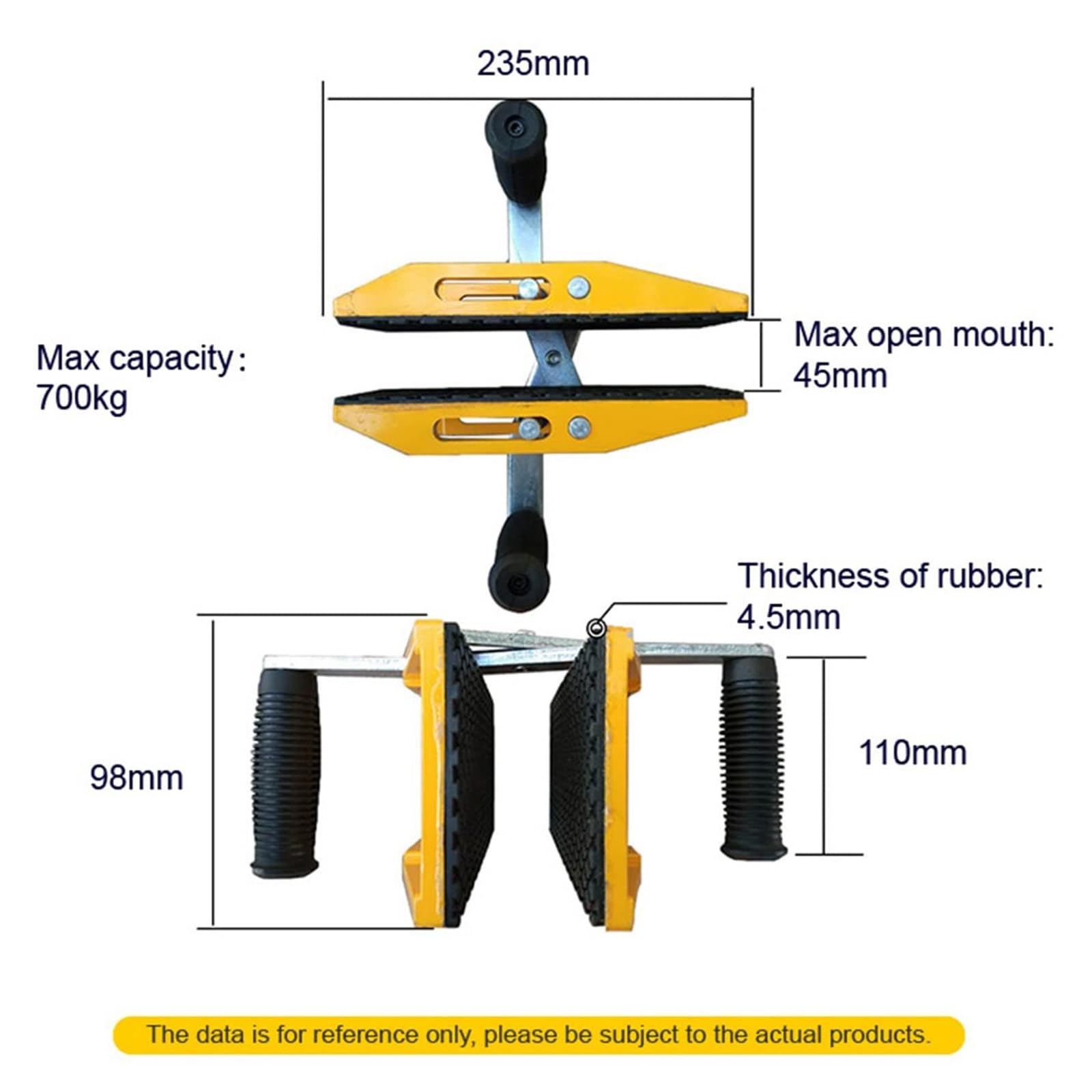 BBTEQEKN 2 Pack Granite Carrying Clamps, 660Lbs Heavy Duty - View #3