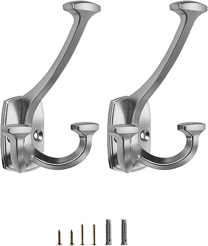 Miniatura 22 de Ganchos de Bronce Frotado al Aceite Grandes Montados en la Pared, Decorativos, de Doble Cara, Sólidos y de Alta Resistencia para Colgar Toallas, Oil