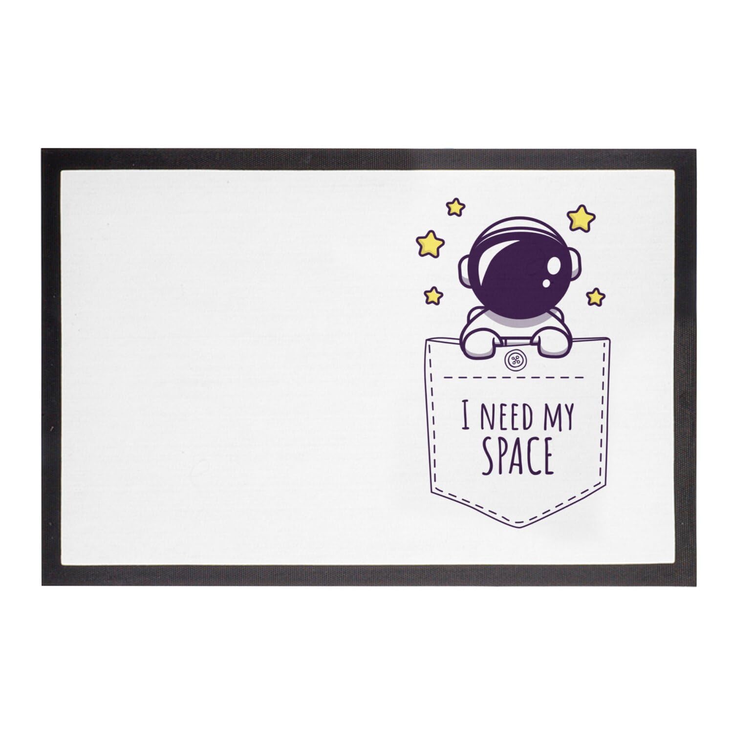 Paillasson blanc astronaut sky 60x40cm tapis entrée design