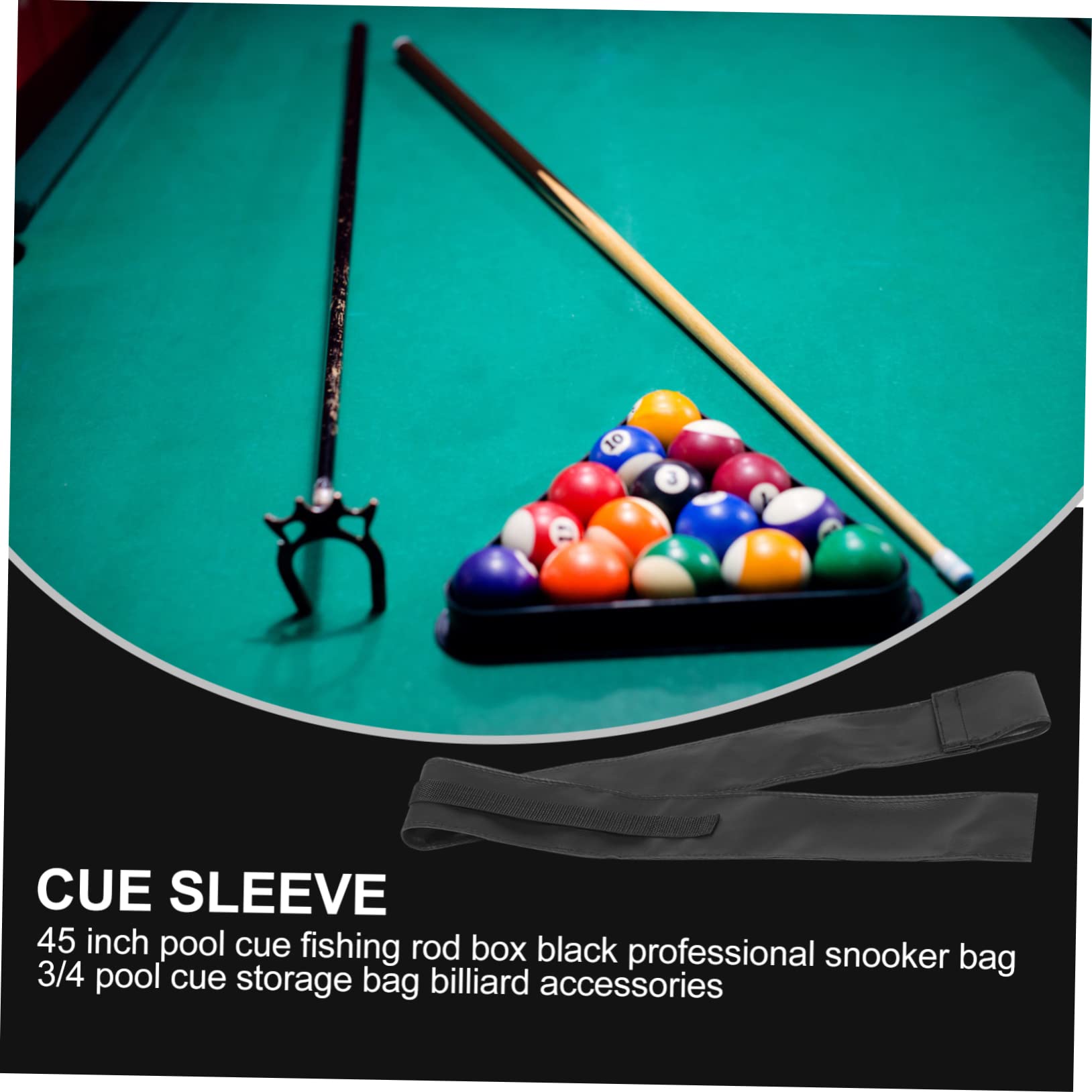 HANABASS Billiard Stick Case Pu Leather Cue Container for Pool Stick Pouch Billiards Cue Bag Adjustable Strap Vibration Reduction