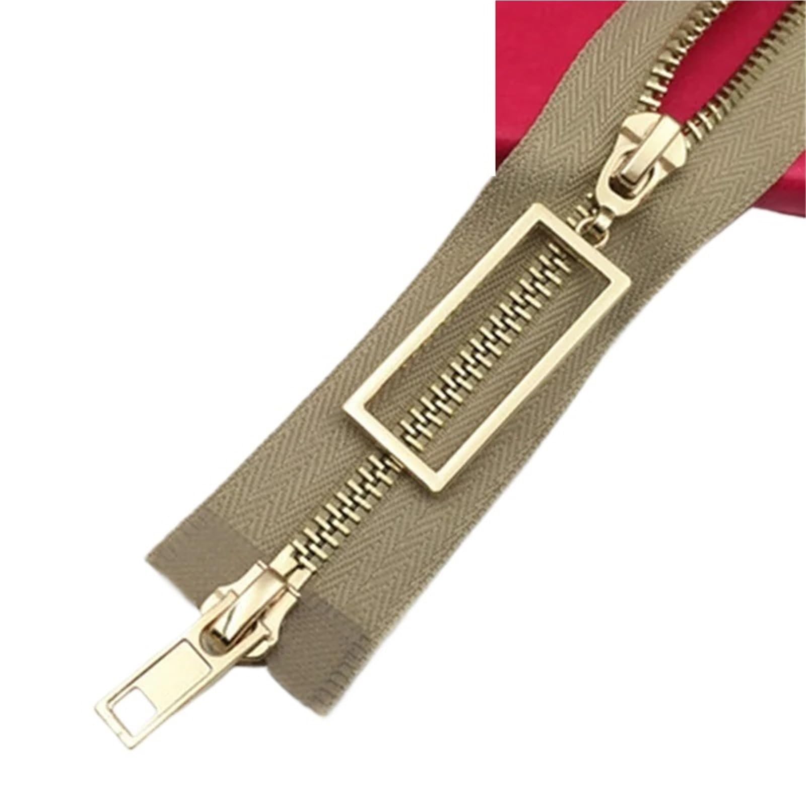 1 Stück 80/100/120 cm Automatik-Metallreißverschluss Nr. 5, Doppelschieber-Reißverschluss for Jacken und Mäntel, Reparaturset for DIY-Kleidung für Jacken Nähen Mäntel(Color 34,120cm)