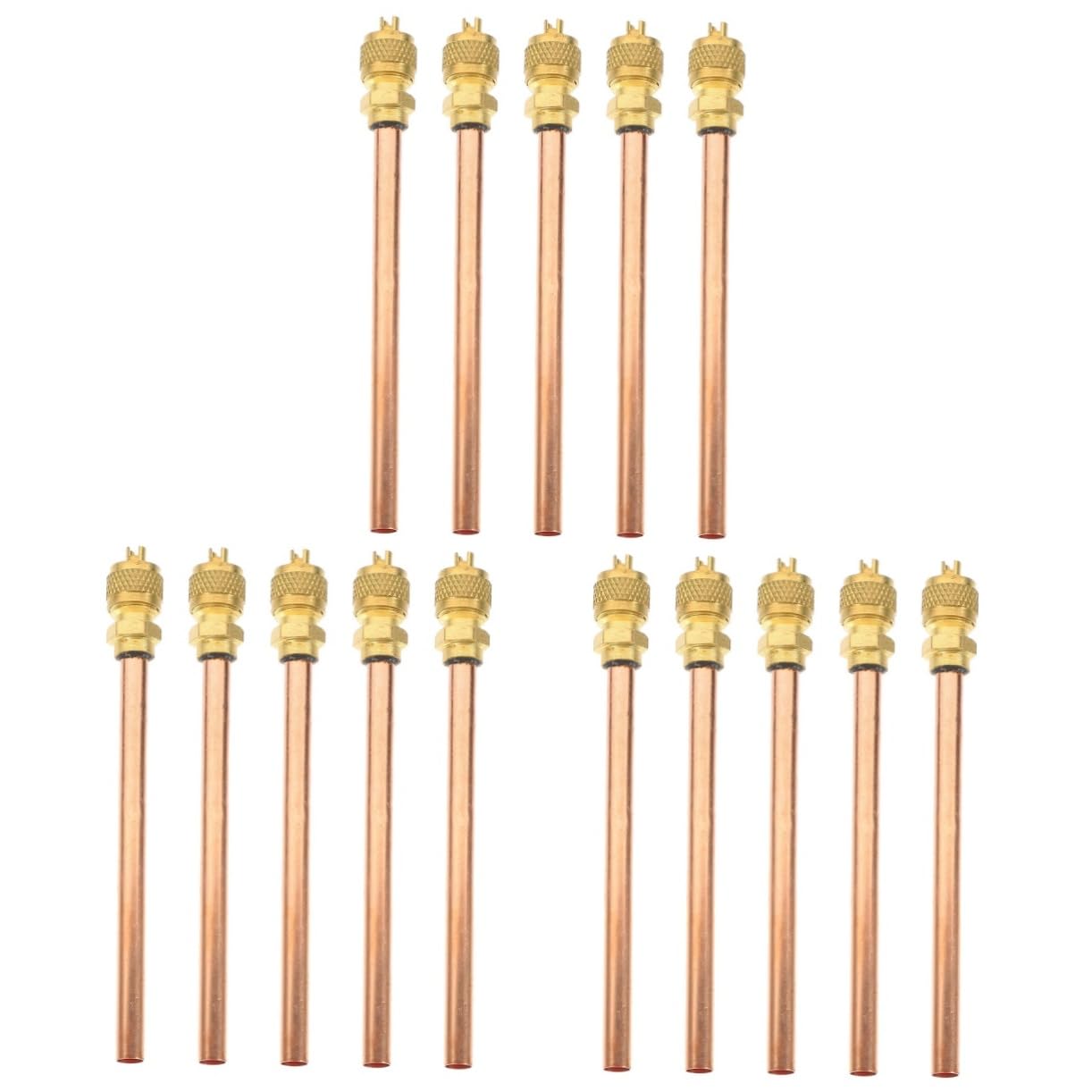 jojofuny 20piezas Válvulas De Carga De Refrigerante Para Aire Acondicionado y Frigoríficos Válvulas De Acceso Para Sistema De Refrigeración Longitud Total Grosor