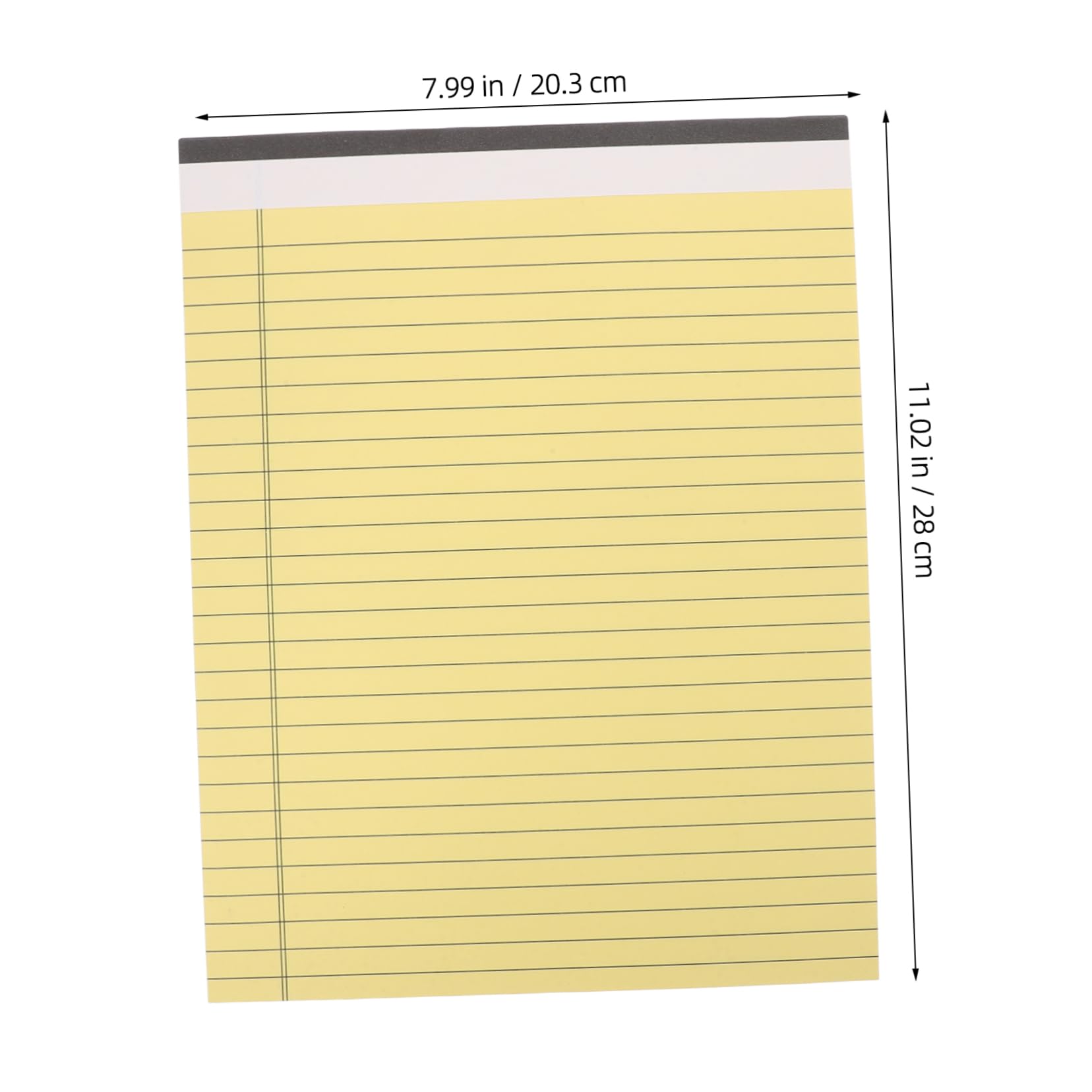 Blocchi Note Legali Gialli 10 Pezzi Stampa Fronte-retro e Carta Spessa, 30 Pagine Ciascuno, per Appunti e Uso Ufficio Quotidiano