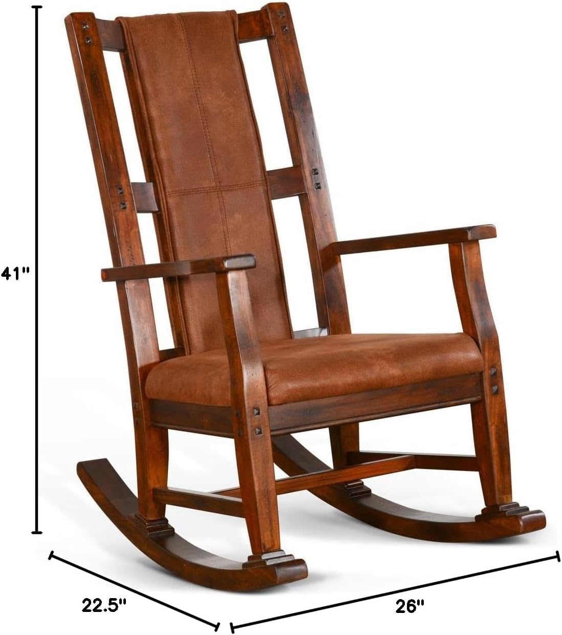 brunt ROCKING ROVER チョコチップ➕chair pillow Amazon.com: Pemberly Row Mahogany Rocking Chair with Cushioned