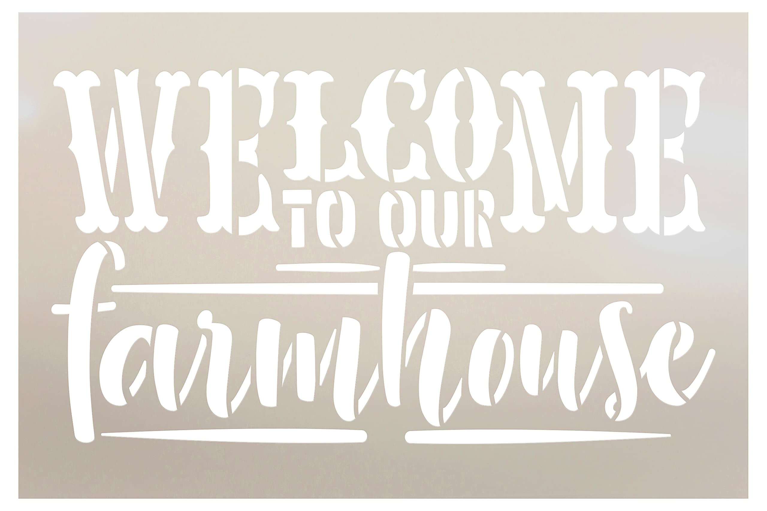 Amazon.com : Welcome to Our Farmhouse Stencil by StudioR12 | Craft Rustic  DIY Home Decor | Paint Wood Sign | Reusable Mylar Template | Select Size  (12 inches x 8 inches) : Arts, Crafts & Sewing