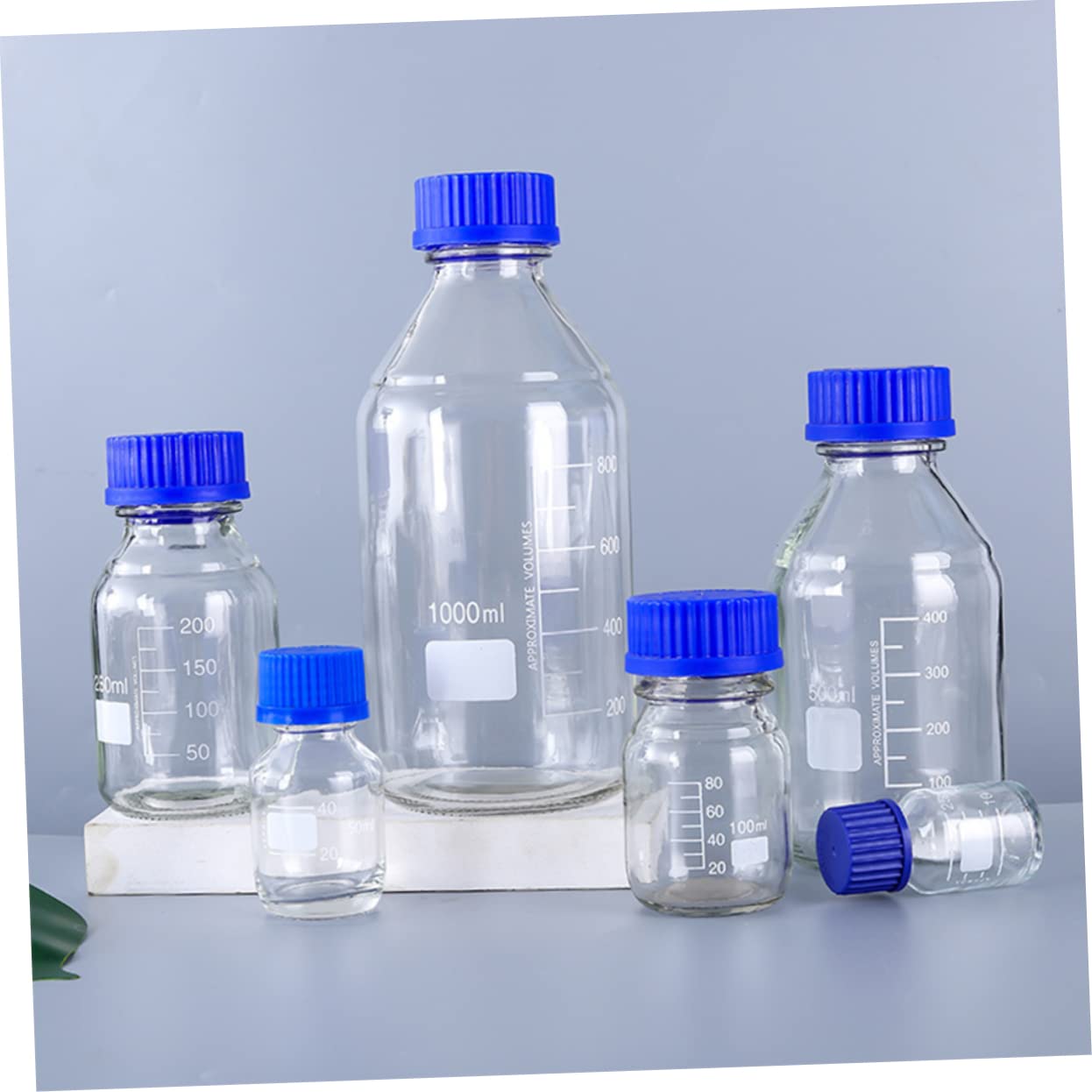 VALICLUD Glasreagenzflasche 500ml mit Schraubverschluss für Labor