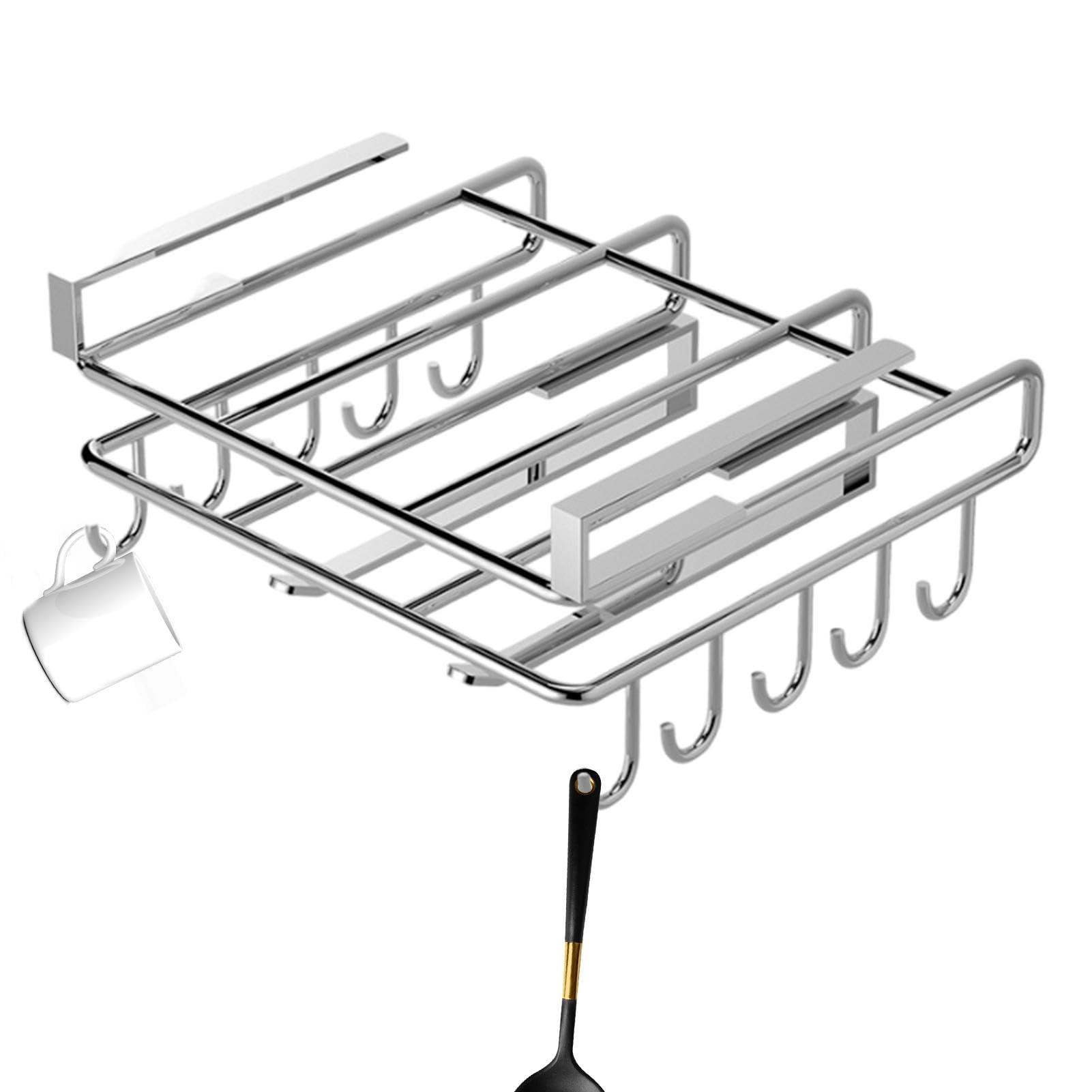 Snijplank Organizer - Keuken Organisatie Plank | Onder Kast Snijplank Houder, Snijplank Stand Onder Kast Met Haak, Multifunctionele Snijplank Organiseren Voor Keukengerei Gereedschap