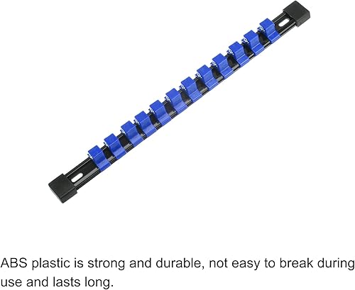 Miniatura 3 de HARFINGTON Organizador de enchufes de 12" unidad x 12 clips portátil de plástico ABS soporte de riel de clip de zócalo, rojo