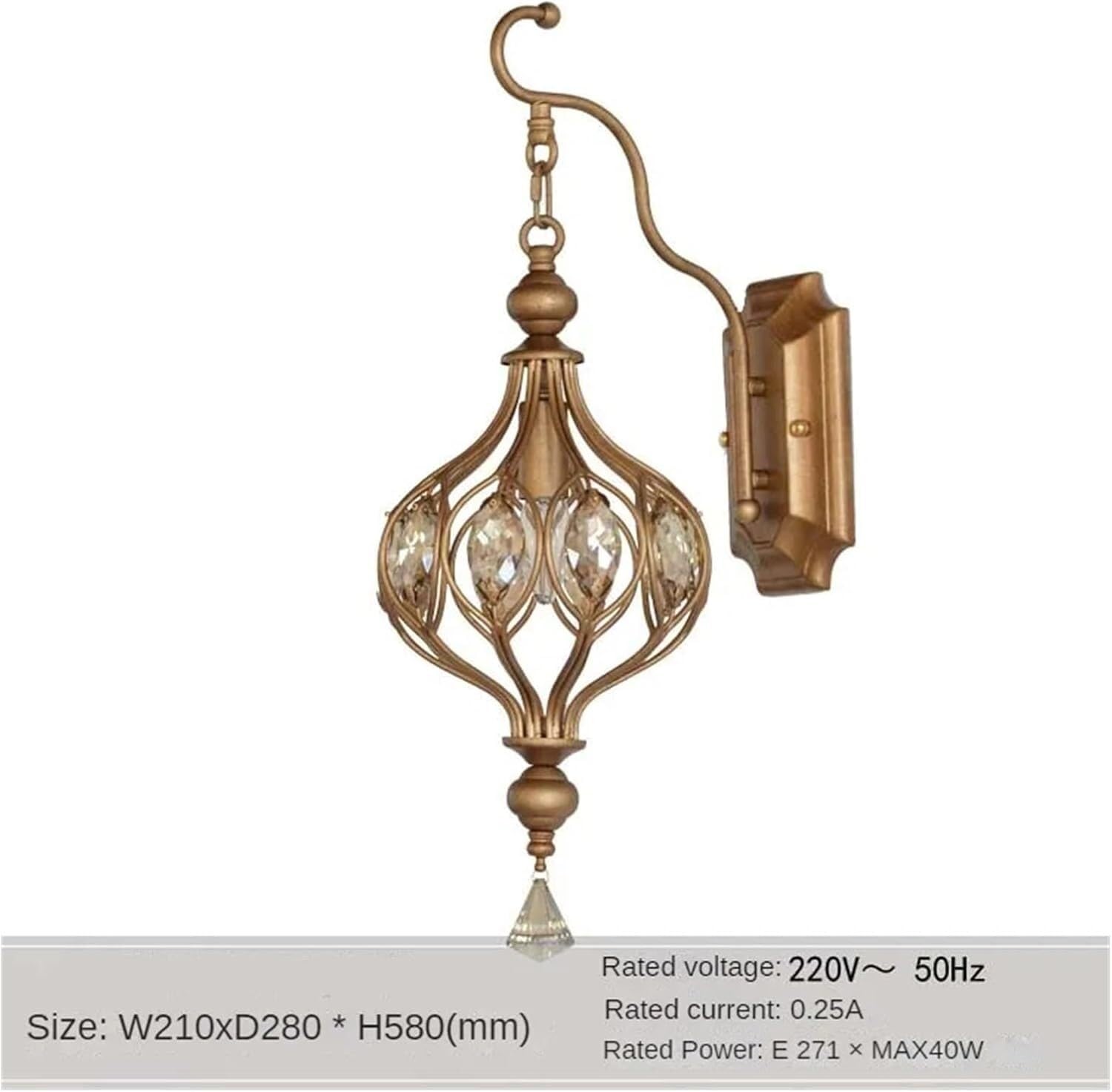 MOCHAMIK Kinkiety Kinkiety Złote Hollow Retro LED Oprawy dekoracyjne do domu Oprawy kompatybilne z łóżkiem w salonie