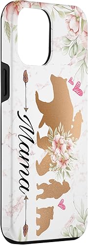 Miniatura 3 de iPhone 15 Plus Mama Bear & Cubs Design Phone Grip para mamá - Funda para 3 niños