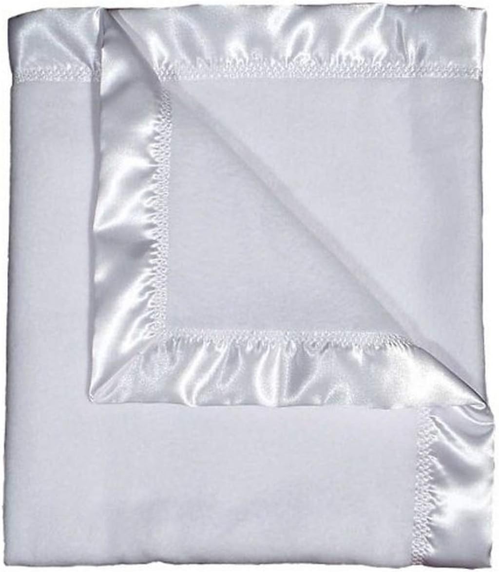 Raindrops Fleece Receiving Blanket, White