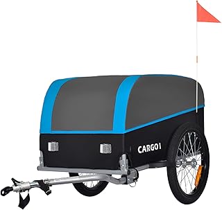 Tiggo VS Cargo I Fahrrad Lastenanhänger Klappbar Fahrradanhänger mit Große Ladefläche:75x46cm (BxT),ca.120 Liter Volumen