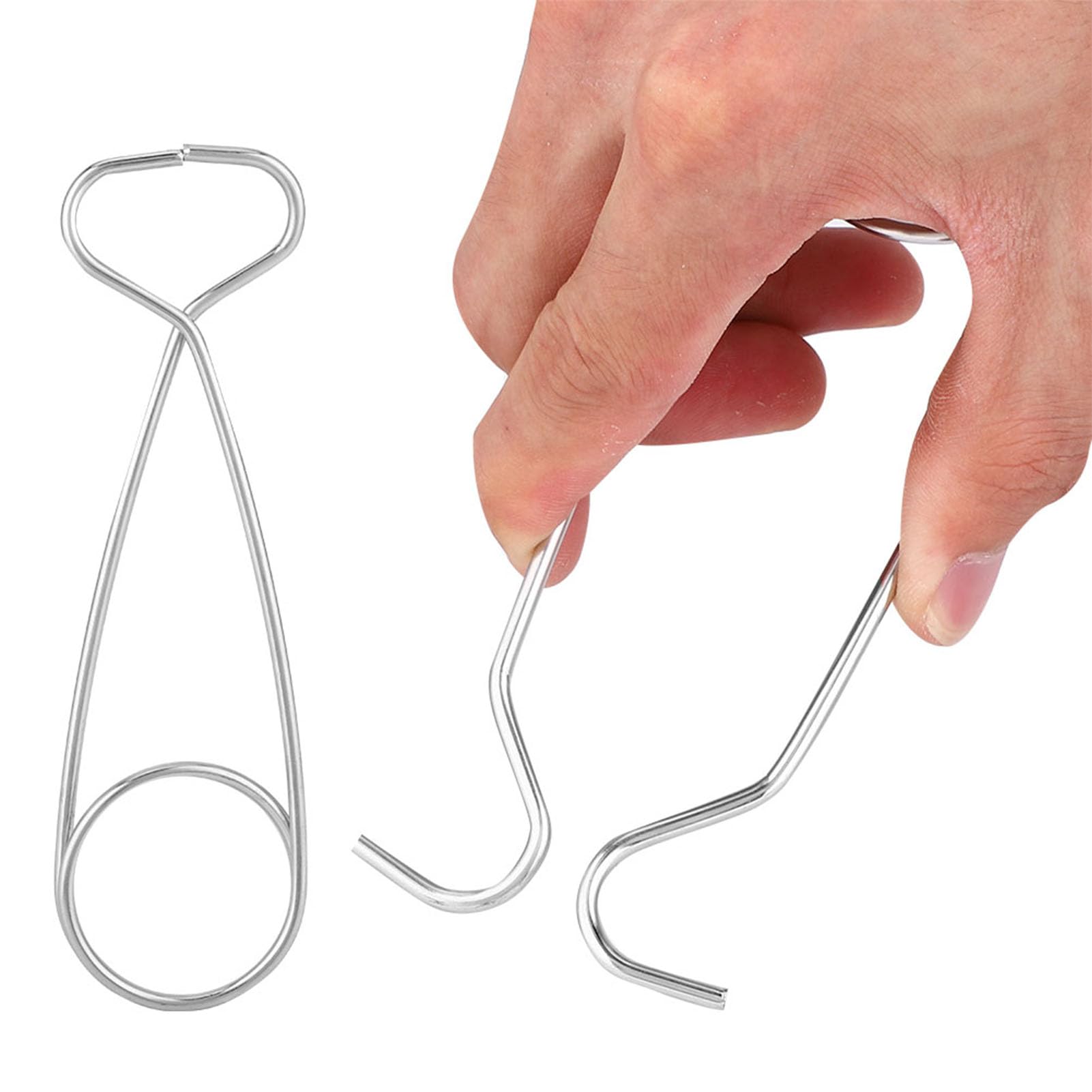 2Pcs Water Bottle Fish Mouth Spreader, Stainless Steel Hanging Hook Rack Bottle Hanger Hanging Tool for Cooker Camping Pot