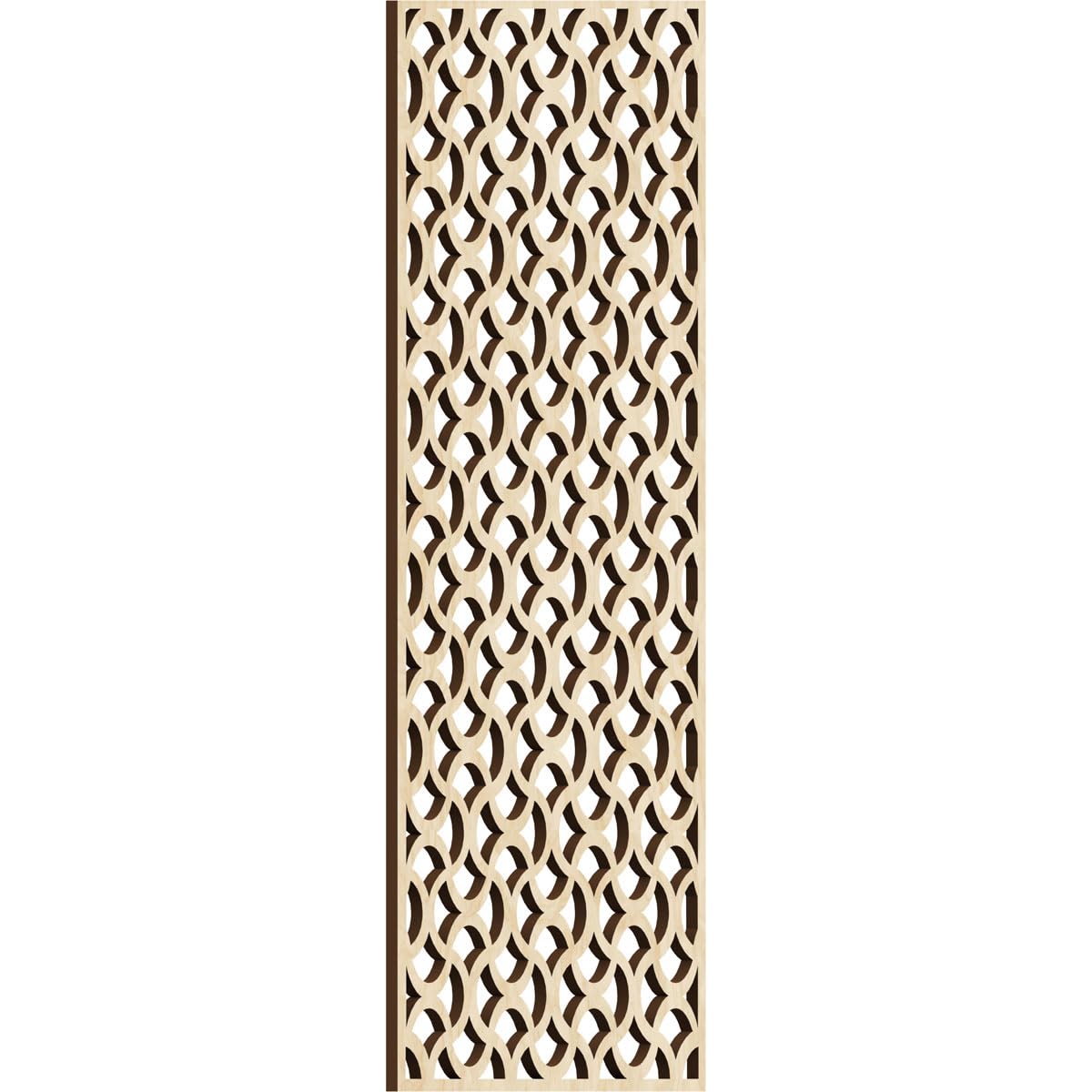 Resort Decorative Pierced Fretwork Wood Wall Panels, 9 3/8"W x 24 3/8"H x 1/4"T, Birch