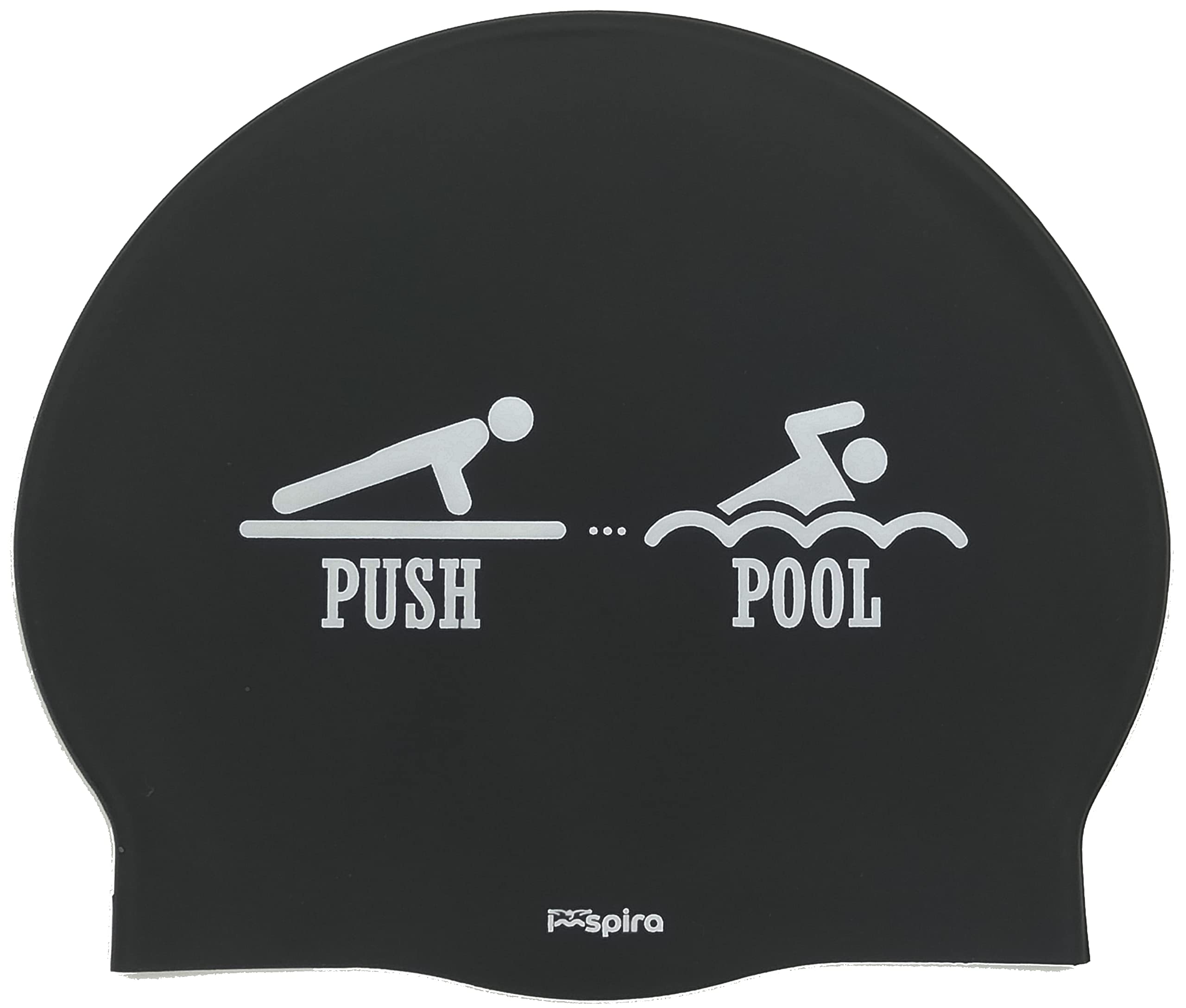 Gorro de Silicona Push and Pool | Gorro de Natación | Gorro de Piscina | Alta Comodidad y Adherencia | Arte y Natación