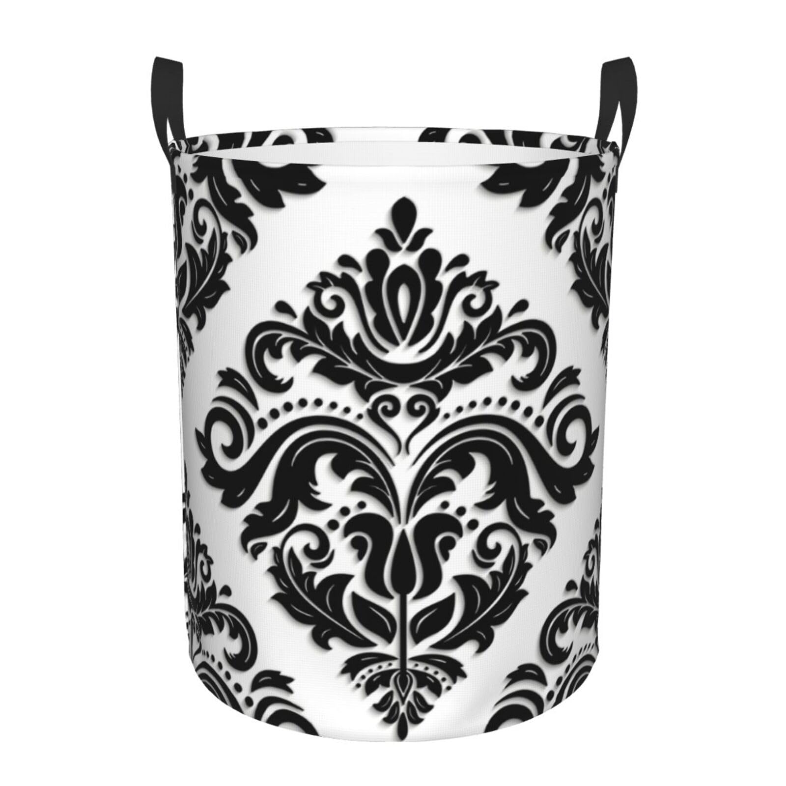 Laundry Basket Oriental Black and White Laundry Hamper Waterproof Idea Hampers Large Collapsible Baskets with Handle Suitable for Bedroom Bathroom Utility Room Kitchen