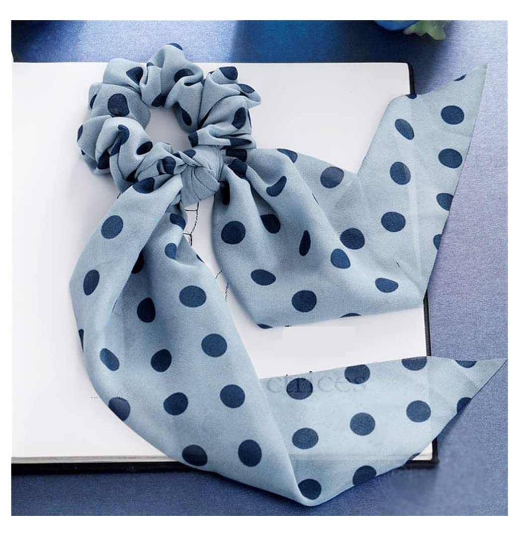 RUVOO Haargummi Scrunchies Bowknot Haarbänder, Gummiband Kopf Seil Haarring Haarschmuck Ball Headwear Haargummis Haarschmuck (Blue : A, Size : 1pcs)