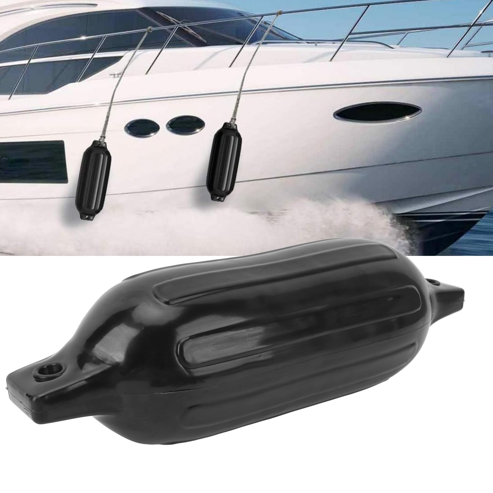 Kit Paraurti per Barche per Attracco per Boe Marine a Coste - Imbottitura Protettiva, Boe Protettive a Coste per Attracco con 4 Corde in Nylon, Versatili per Moli, Yacht, Barche
