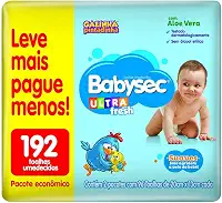 Lenço Umedecido Babysec Pacote Economico 192 folhas