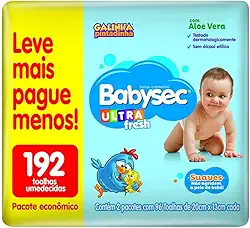 Lenço Umedecido Babysec Pacote Economico 192 folhas
