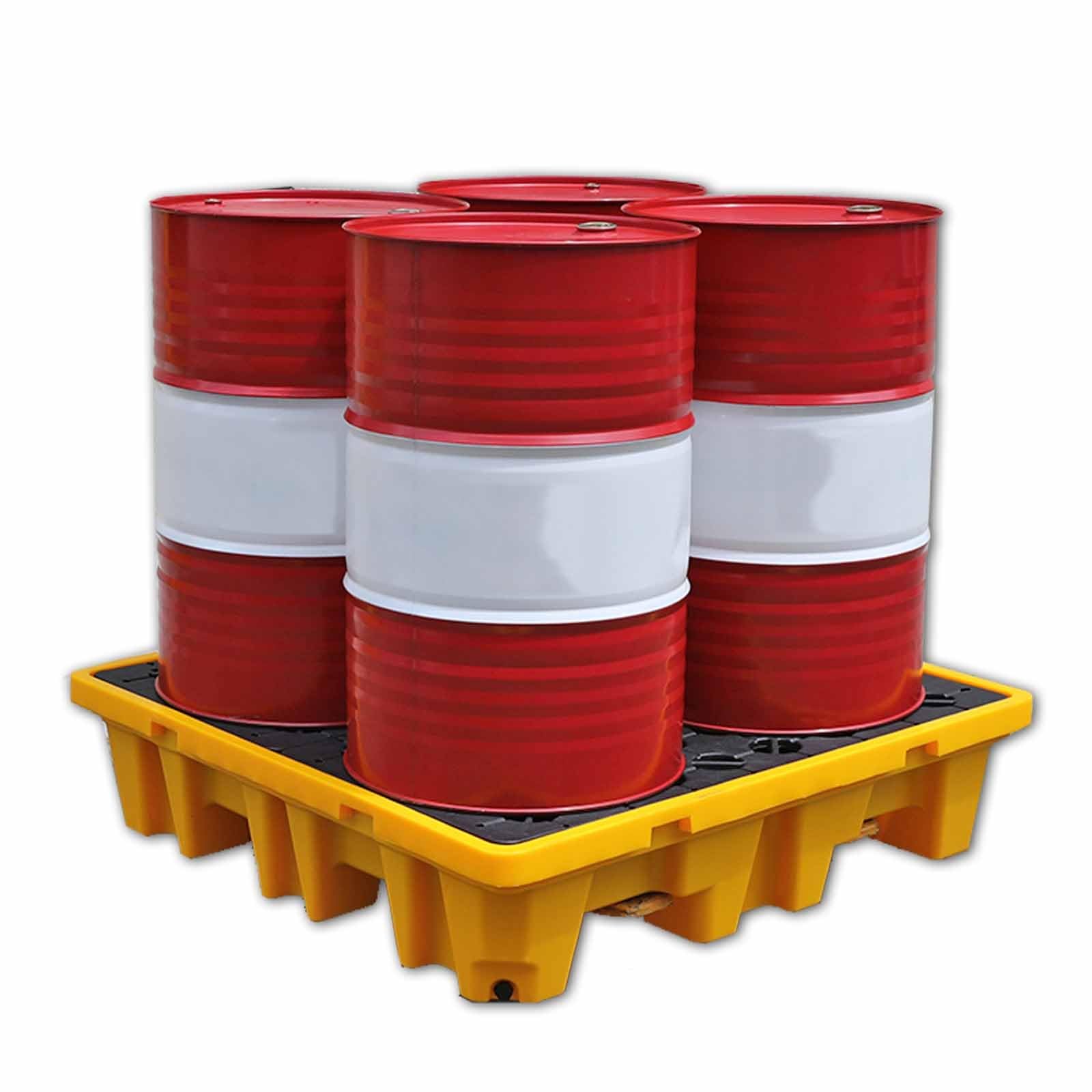 JKJZSALJ Modular Drum Spill Containment Pallet For Used Oil & Laboratory Spills, Durable Polyethylene Platform - Prevent Leaks & Ensure Safety,72x72x16cm
