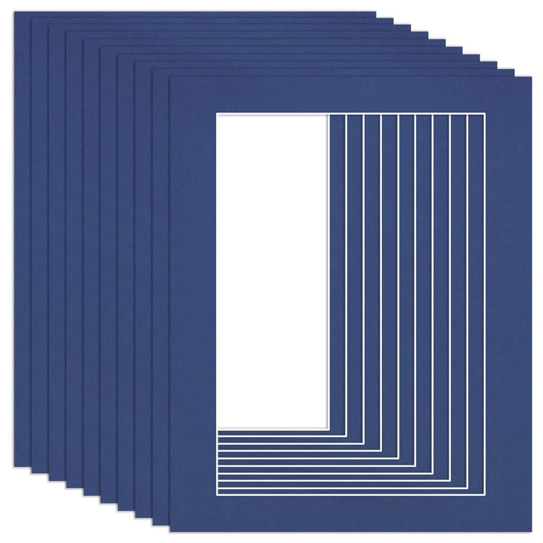 Procut Global 20x16" Blue Picture Mounts to Fit A3 Aperture - Precision Cut Cardboard Photo Mount - Ideal for Frames, Prints, Artwork & Certificates - Sizes & Colours Available - 10 Pack โ image 1