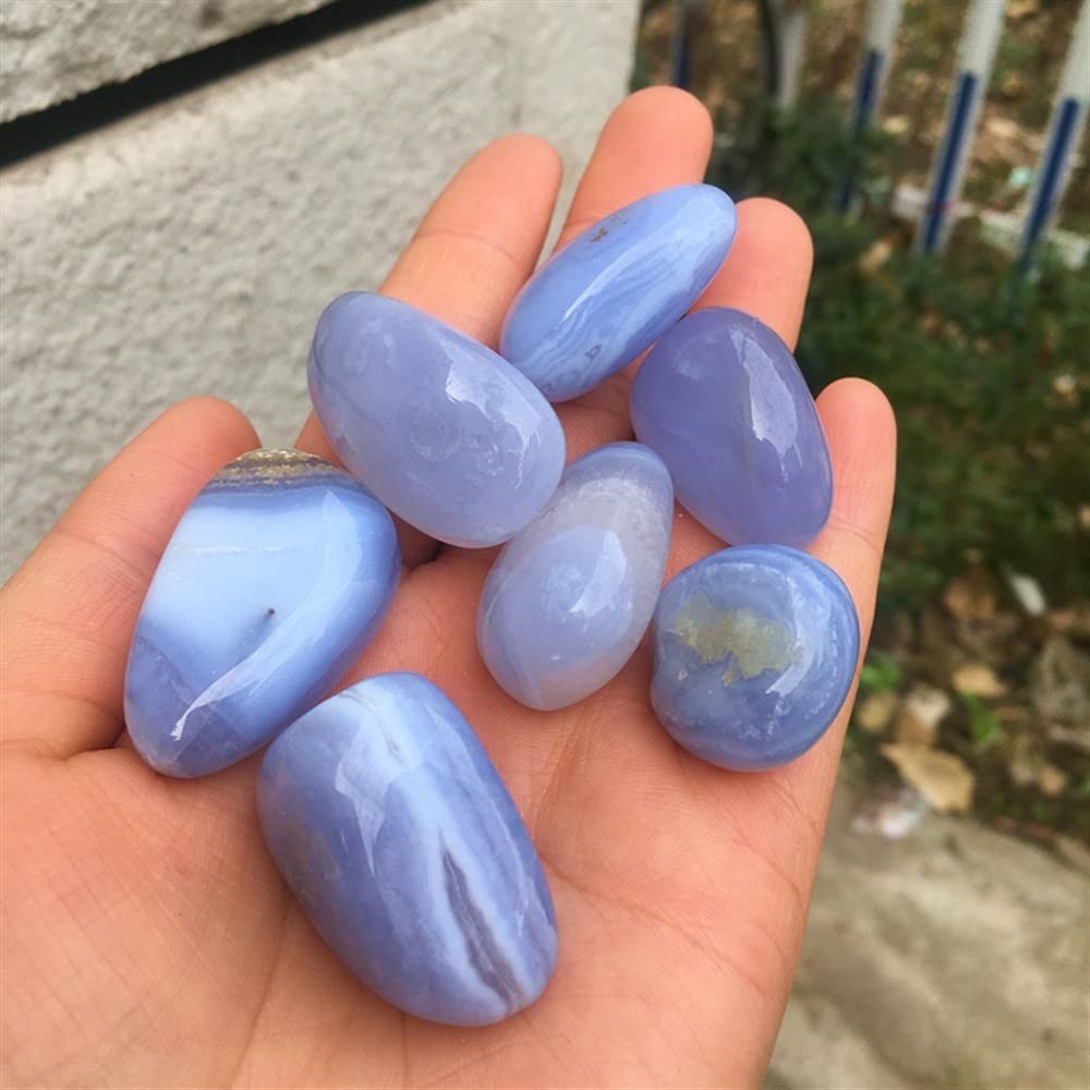 Magia Natural 100g Cristales Naturales Ágata de Encaje Azul Piedras caídas Cuarzo Grava Piedra Preciosa for la decoración del Acuario Inicio Colecciones