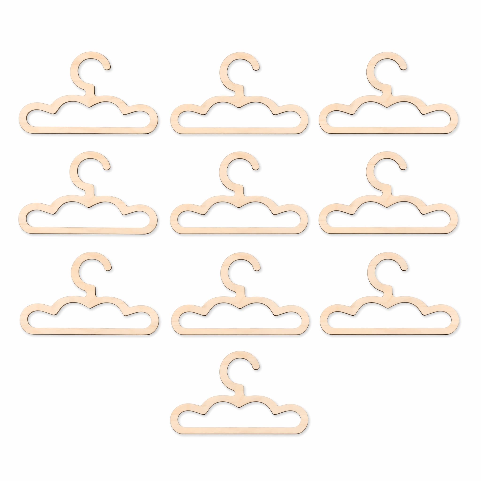 Elovara 10 Pcs Kid Hangers Wooden Coat Hangers for Kids Clothes