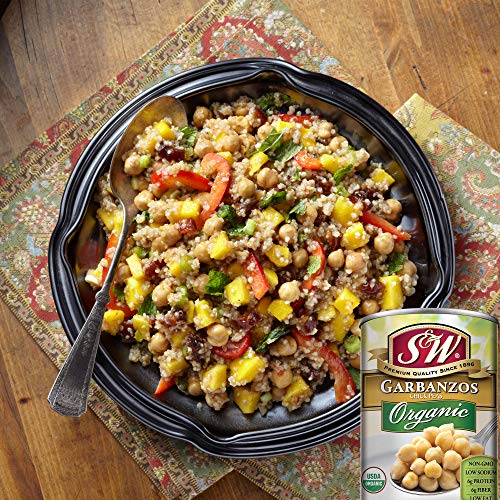 S & W, Organic Garbanzo Beans (Pack Of 12), Chickpeas, Vegan, Non-GMO, Gluten-Free, Sourced & Canned In The U.S.A