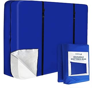 Mattress Storage Bag Full Size Waterproof, Reusable Mattress Bag for Moving, Strong Zipper Extra Heavy Duty Mattress Moving Bag, Easy Carrier Mattress Boxes for Moving, Fit for Mattress Up to 15 Inch