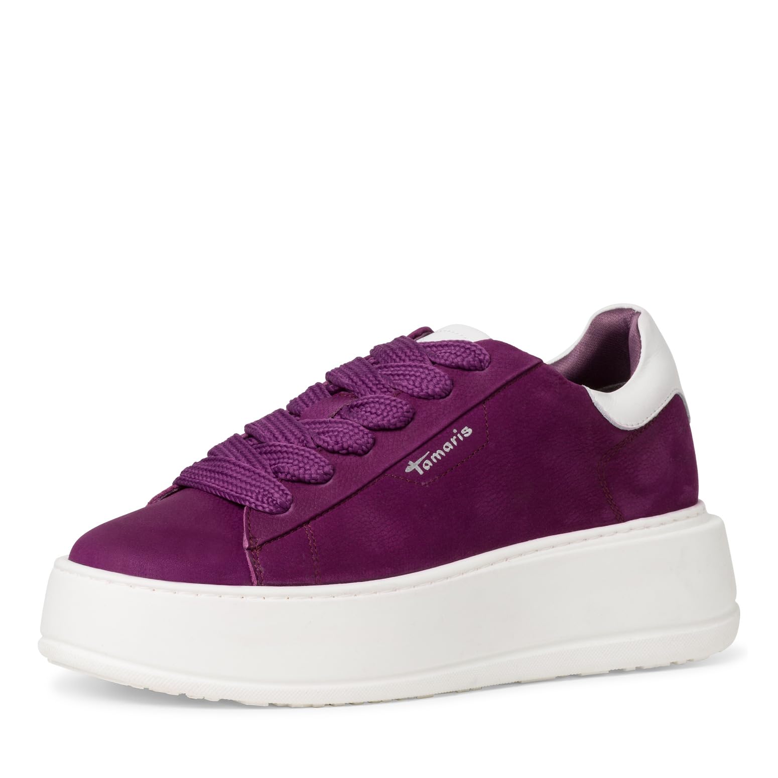 Tamaris Women's Comfortable Shoes, Women's lace-up Shoes, Touch-it Footbed, Purple, 4 UK