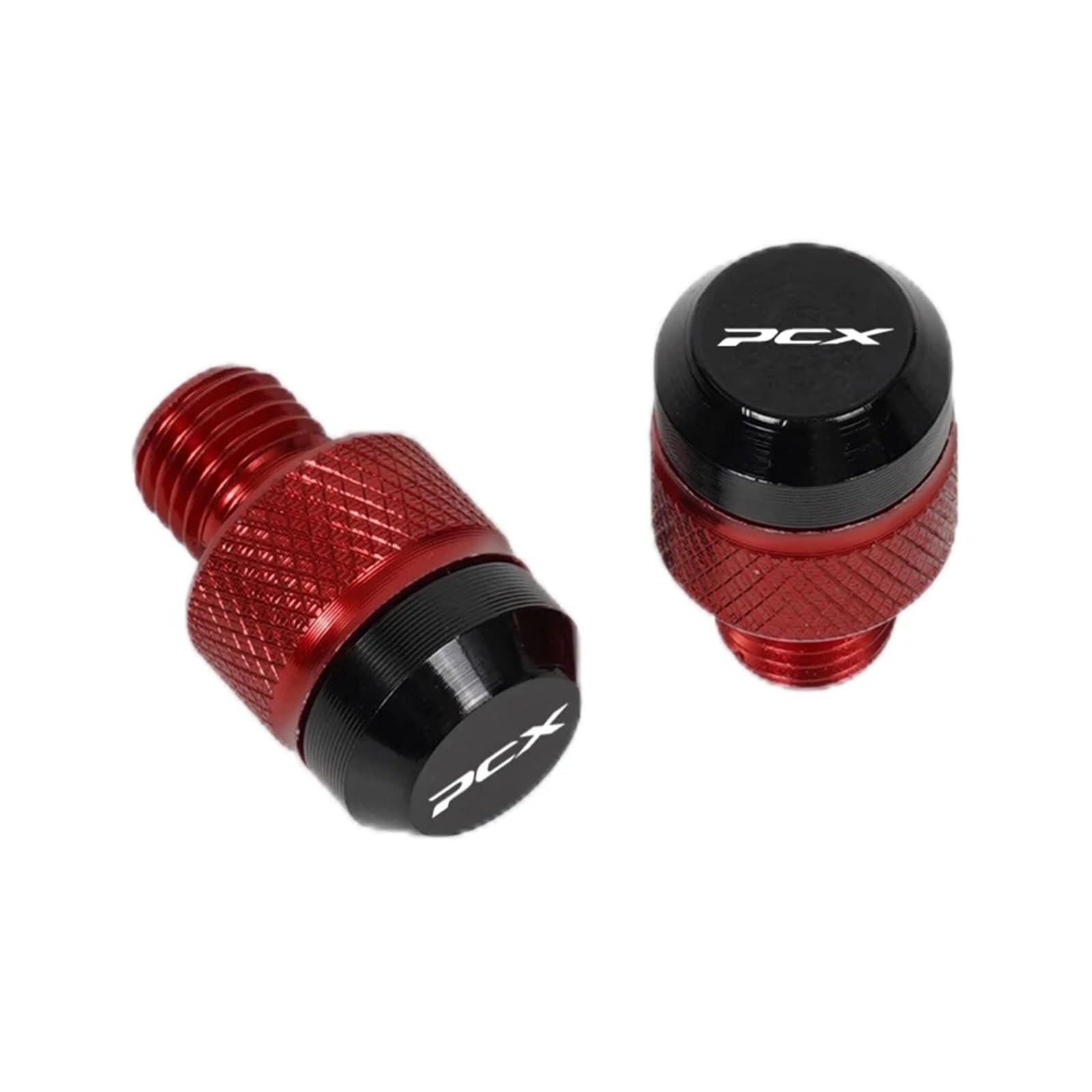 Aluminum Mirror Delete Blanking Plugs For PCX125 PCX150 PCX160 Accessories Motorcycle CNC Mirror Hole Plugs Screws Bolts Cover Caps(Red)