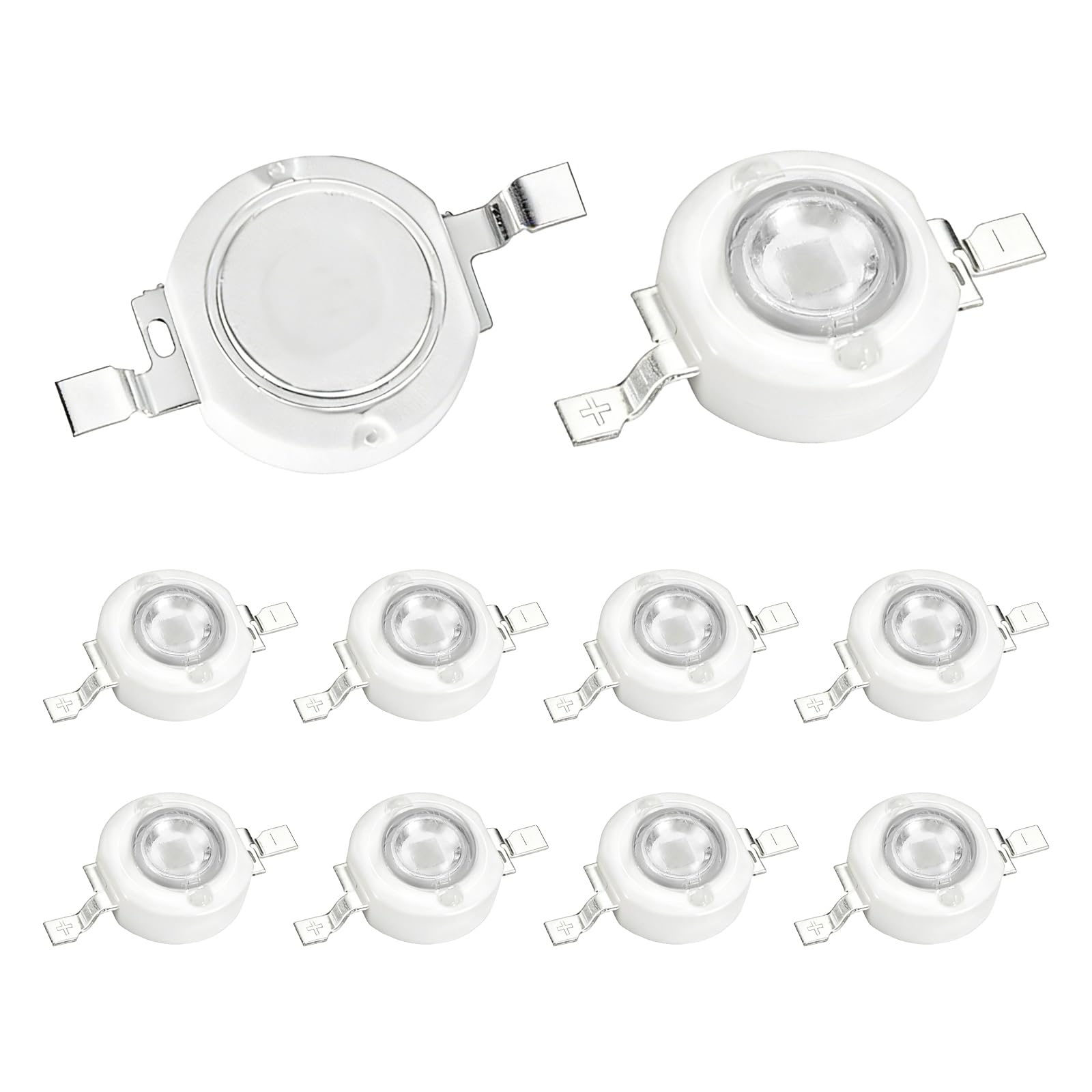 VIAPUICE COB High Power LED Chip 3W Purple 3V-3.4V 365NM 450mA-10Pcs