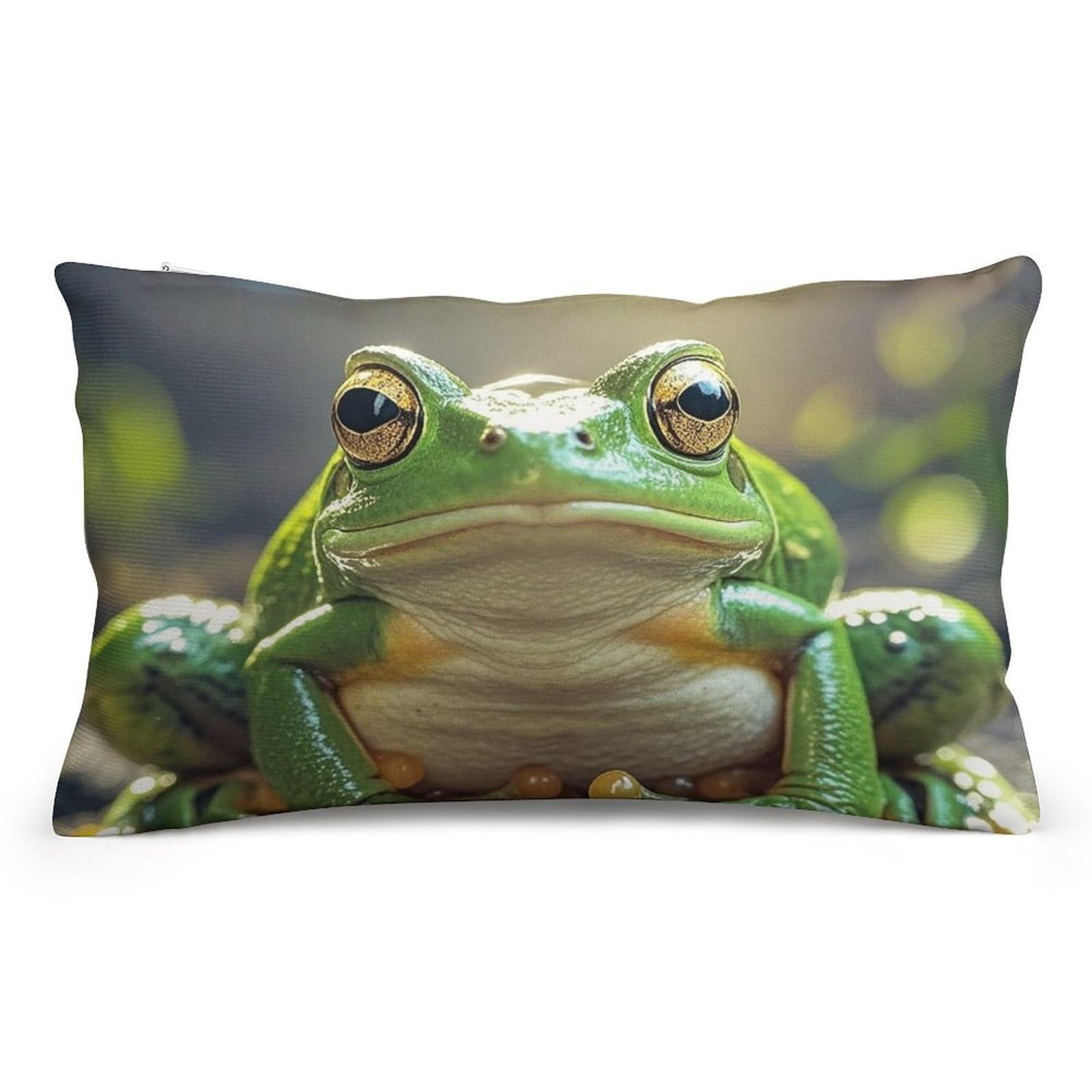 Velvet Pillowcases Standard Size 8"x12", Ultra Soft Breathable Pillow Cases for Bed, Luxury Cozy Fuzzy Pillow Shams, Lumbar Pillow Cover, Cute Frog Cushion Case Home Decor