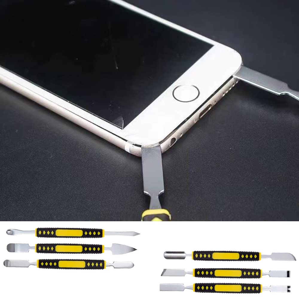 6Pcs Strumenti di Riparazione di Elettronica Set di Spudger in Metallo a Doppia Estremità Strumento di Smontaggio di Apertura per Tablet, Telefono Cellulare