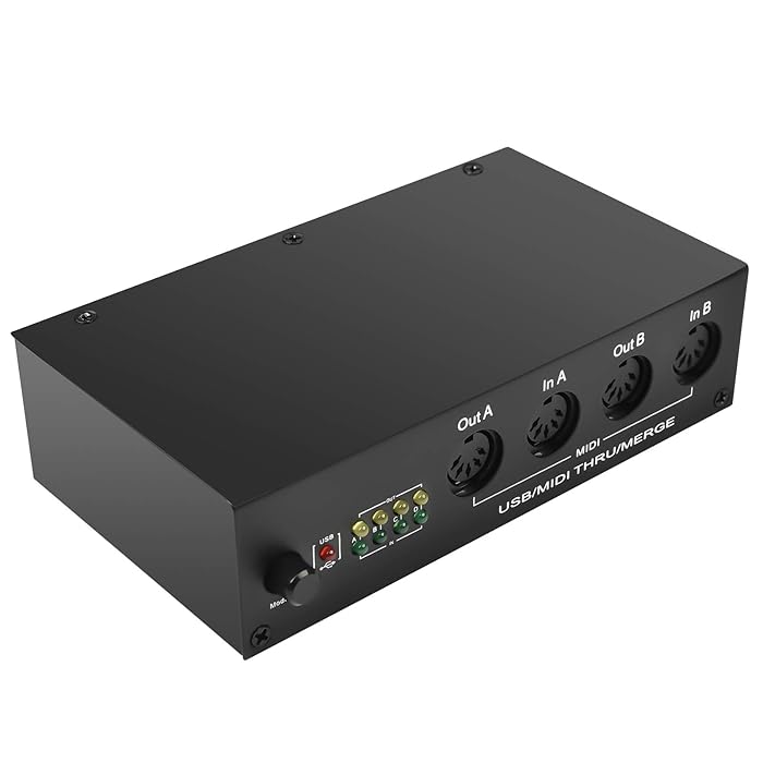 Buy CAMOLA 4x4 USB MIDI Interface, 3 in 1 USB MIDI Box Merge Box Thru