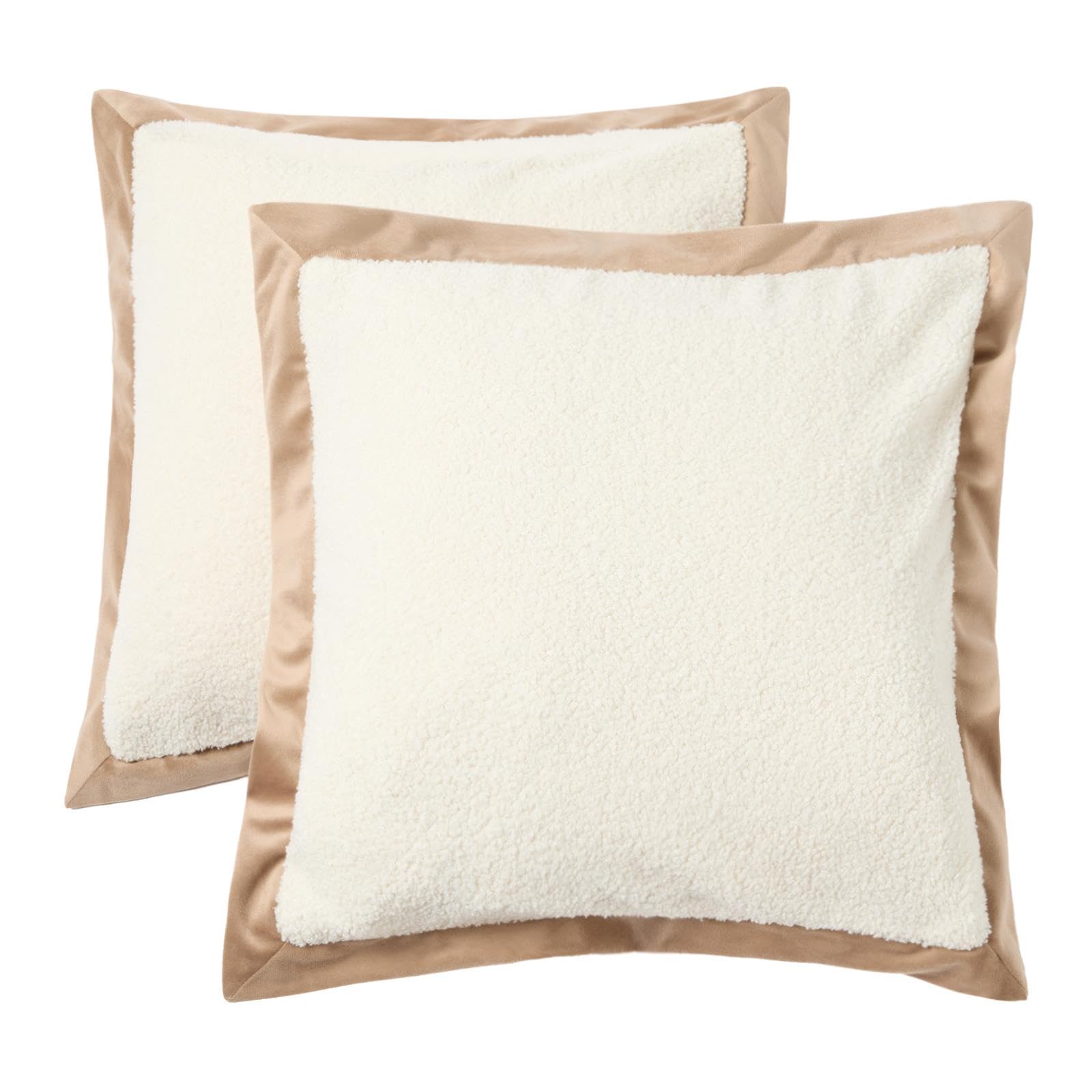 OHS Textured Oxford Boucle Cushion Covers Set of 4 45 x 45cm, Natural/Cream — image 1