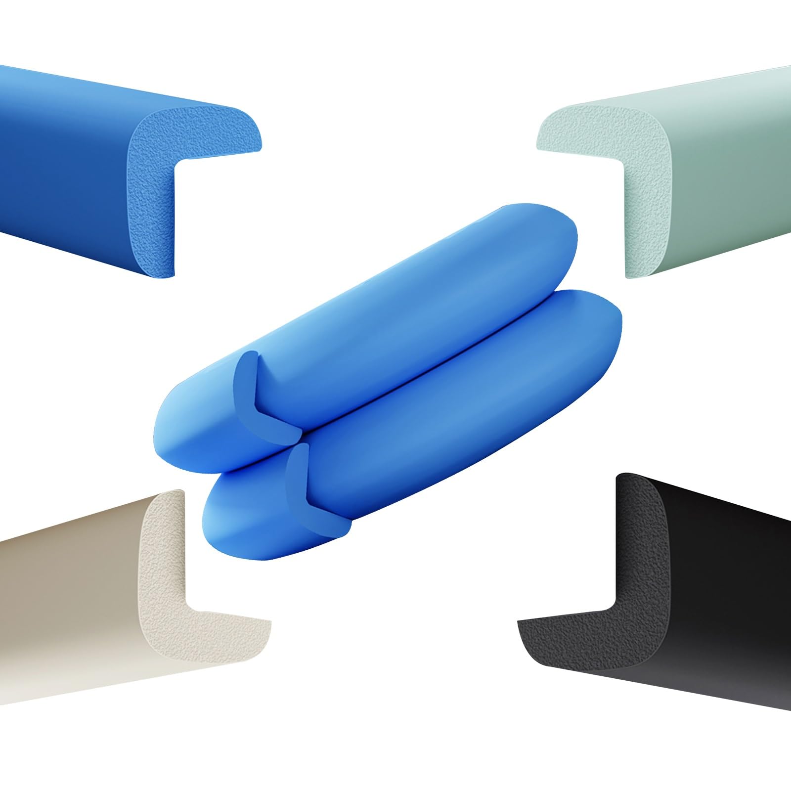 Furniture Corner Guard Edge, Sharp Edge and Furniture Guard Corner U Shape,for Furniture and Tables Protector(Blue,10M)