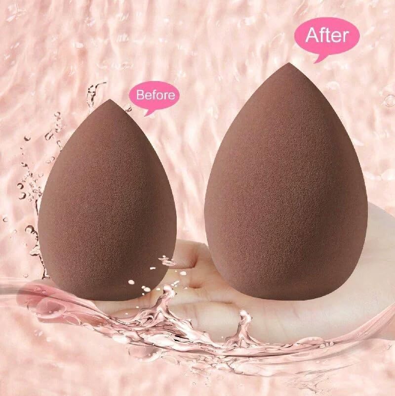 Image of Multi-Shape Makeup Sponge Set | 20 Piece Beauty Puff Collection with Headband and Clean Sponge | Pink, Purple, Beige & Bright Sets | Face Blender Kit for Cream, Liquid & Powder | Aesthetic and Functional Makeup Tool