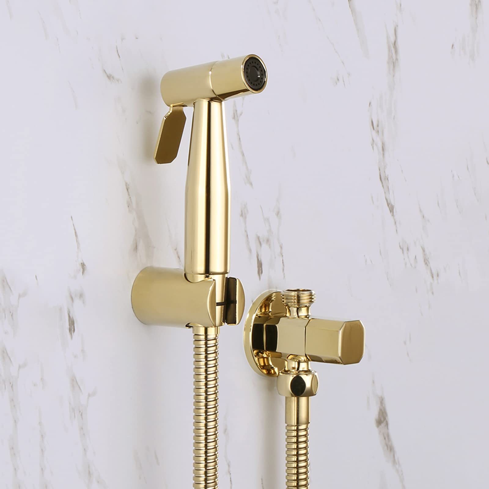 Bidet Sprayer Kit for Toilet Golden Multifunctional Bidet Tap Sprayer Wall Mounted Cold Water Tap Toilet Bidet Douche