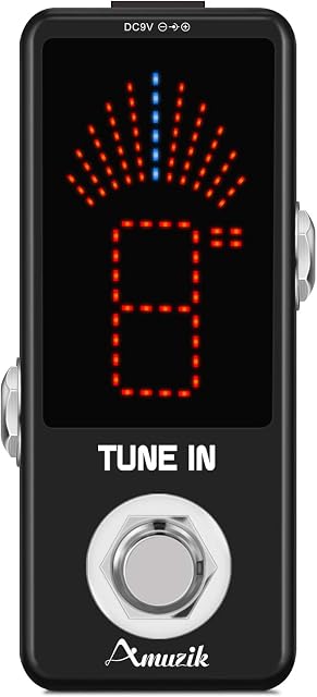 Amuzik Guitar Tuner Pedal High Precision Guitar Chromatic Tuner Pedal ± 1 Cent True Bypass