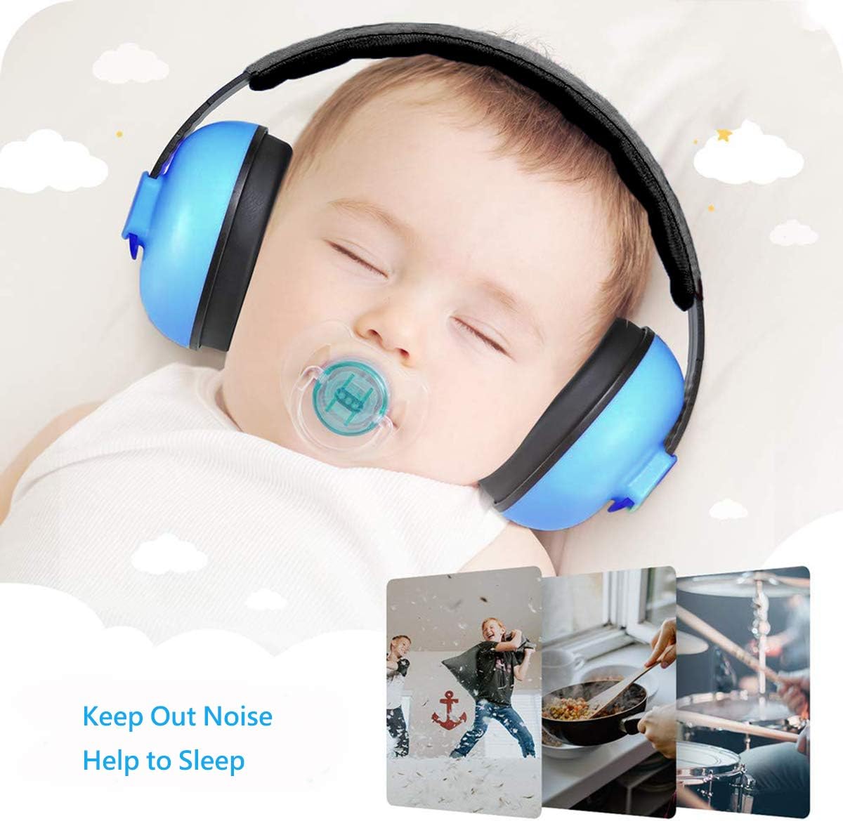 Casque Anti Bruit Bebe Oreille Defenseur Protection Auditive Cache Oreilles Reduction De Bruit Pour Autisme Enfants Casque Antibruit Pour Dormir Concerts D Avion Cinema De Feux D Artifice Bleu Amazon Fr Bricolage