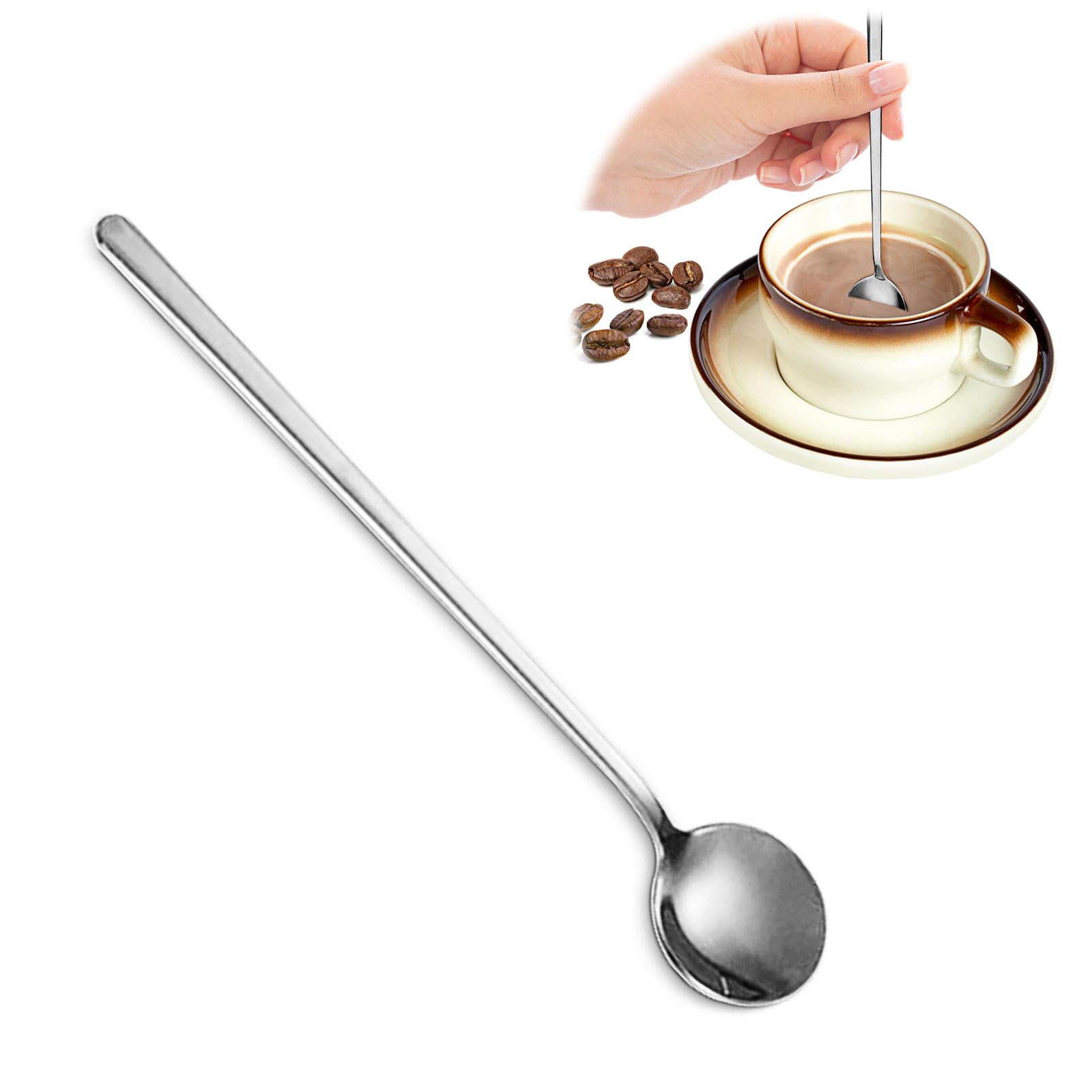 Cucchiaio Per Caffè Con Clip In Acciaio Inox – Dosatore E Fermasacco, Confezione Da 2 - copertina