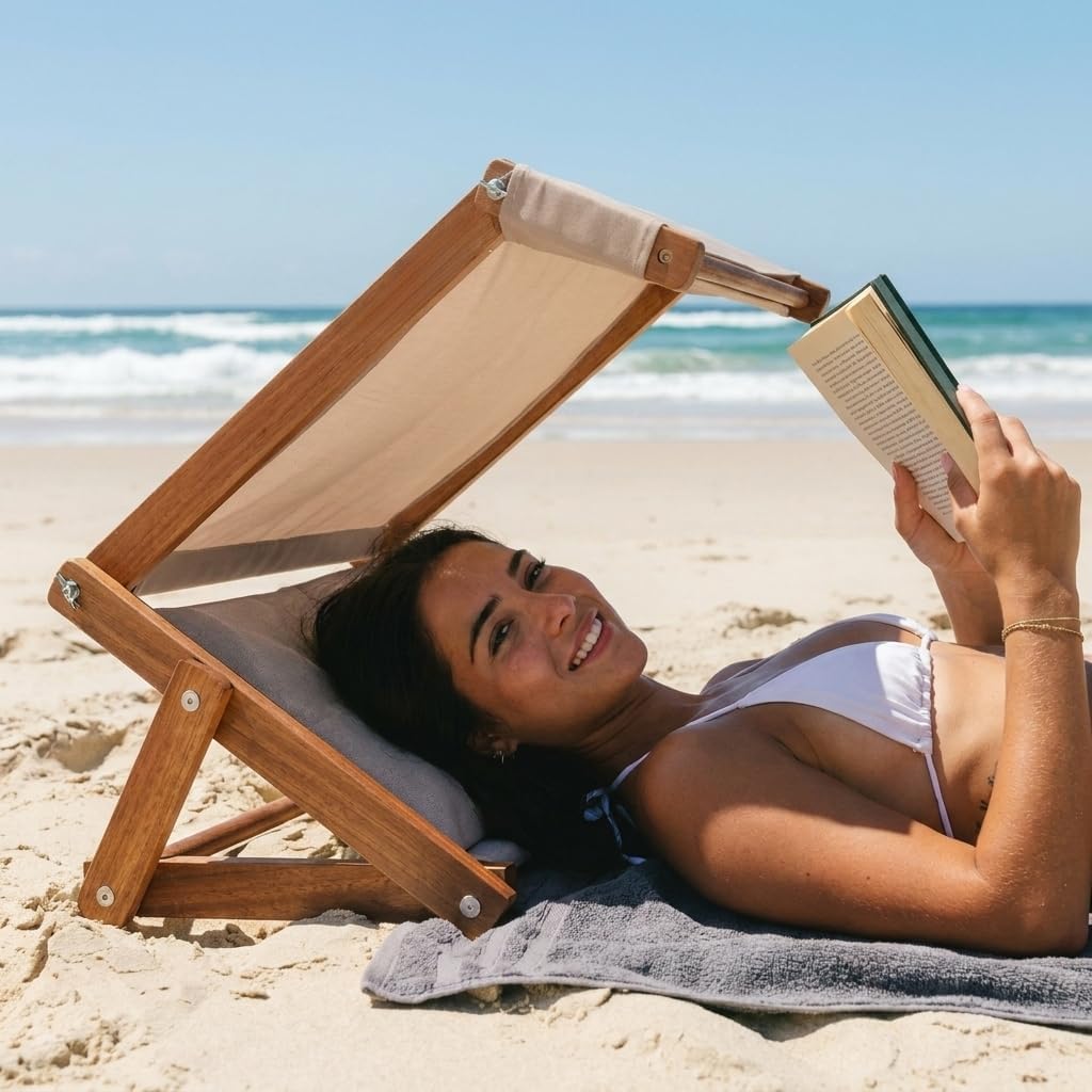 Portable Beach Face Mask - Height Adjustable, Foldable, with Pillow, Suitable for the Beach