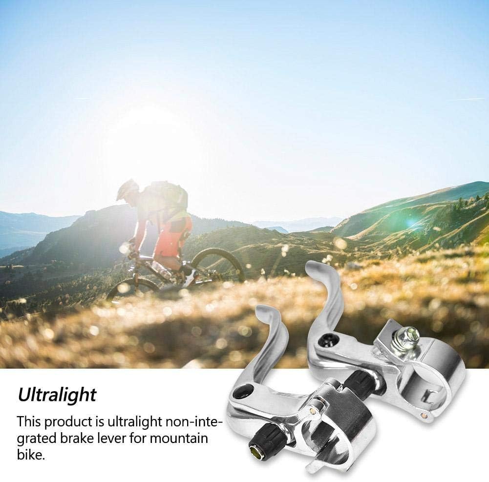 Alomejor Leva del Freno della Bici 24mm Leva di Freno in Lega di Alluminio per Mountain Bike Bicicletta Maniglia del Freno per Ciclismo(Argento)