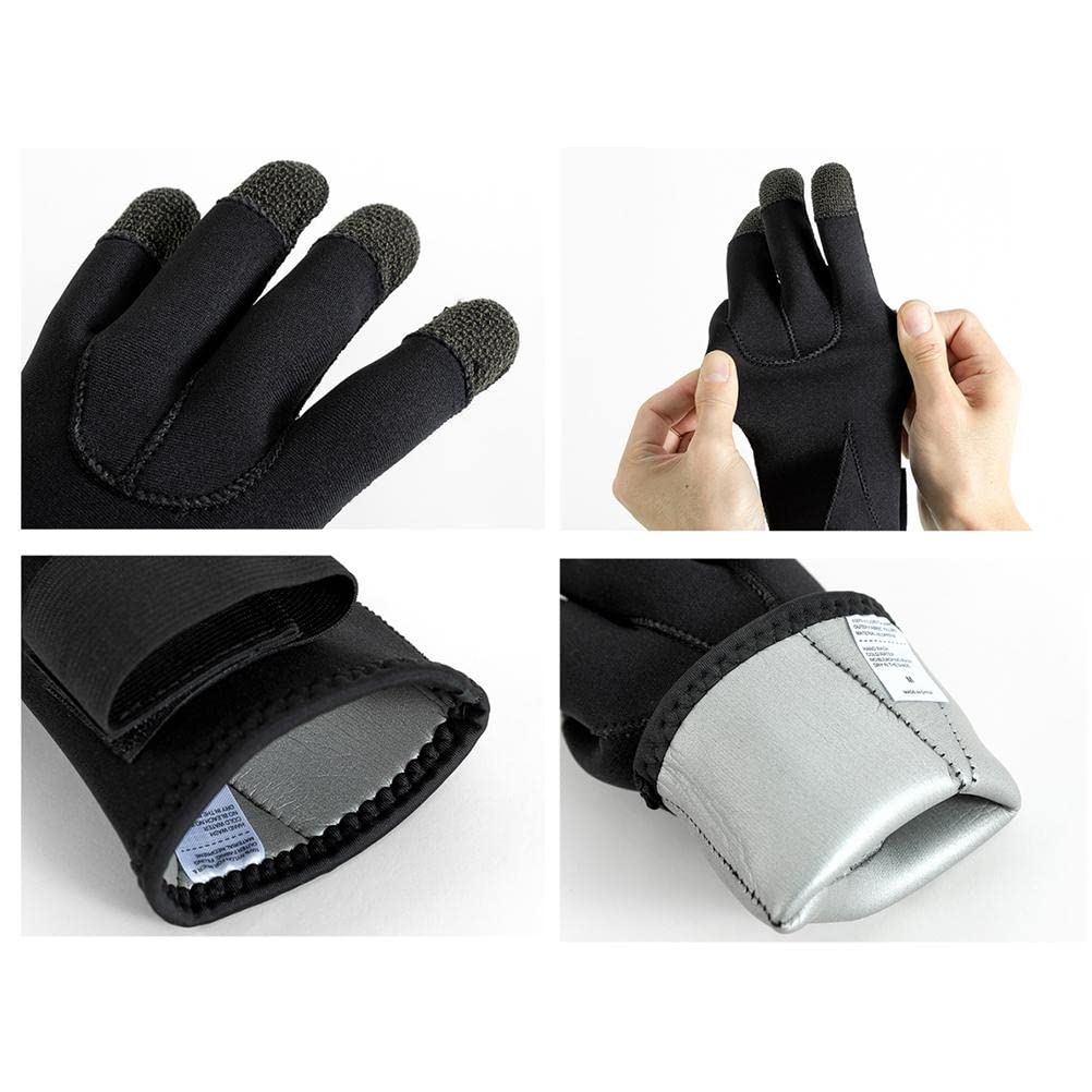 KKPLZZ Guanti da Sub in Fibra Organica, Guanti da Muta Resistenti al Taglio Guanti Termici Antiscivolo Antiscivolo per Snorkeling, Immersioni subacquee, Surf, Kayak, Rafting
