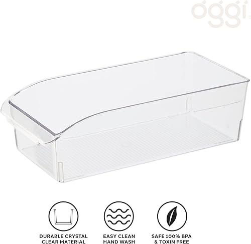 Vista 4 de Oggi Papelera para neveradespensa con mango de agarre (12" x 5.75" x 3.5")